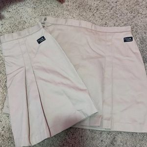 2 Khaki Uniform Skorts